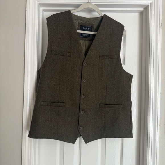 Emerald Aisle Weaving Men's Wool Blend Vest Waistcoat Size 50 - Picture 1 of 5